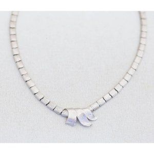 17'' Vintage Silver Collar Necklace made by Kramer - A15